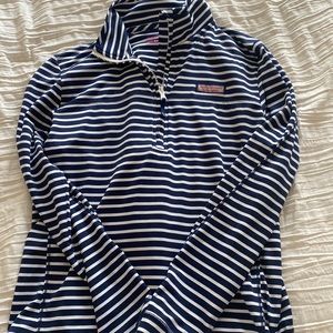 Navy and white pull over